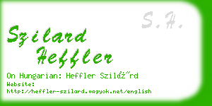 szilard heffler business card